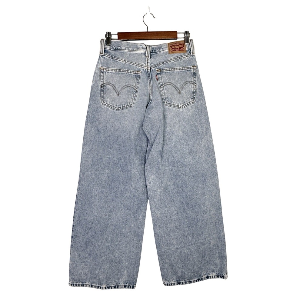 Levis '94 Baggy Wide Leg Jeans Womens 26x29.5 Light Blue Denim Mid Rise - Picture 6 of 8